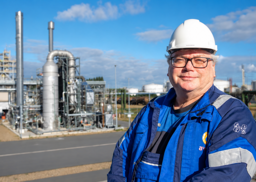 Industrieel portret bij de raffinaderij